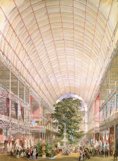 Great Exhibition of 1851. Decoration of the transept by Owen Jones